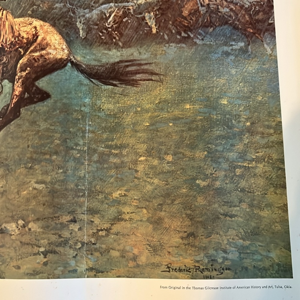 Vintage “Stampeded By Lightning” Frederic Remington Print - Picture 5 of 15